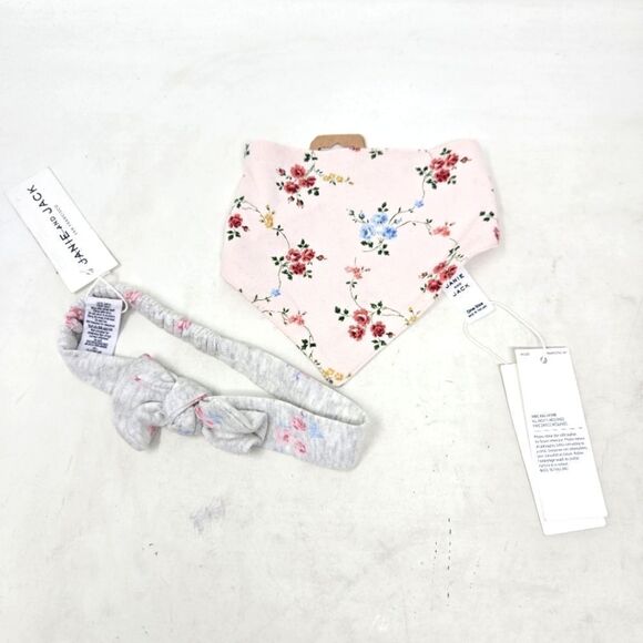 JANIE & JACK Floral Scarf and Headband NWT - Picture 1 of 5
